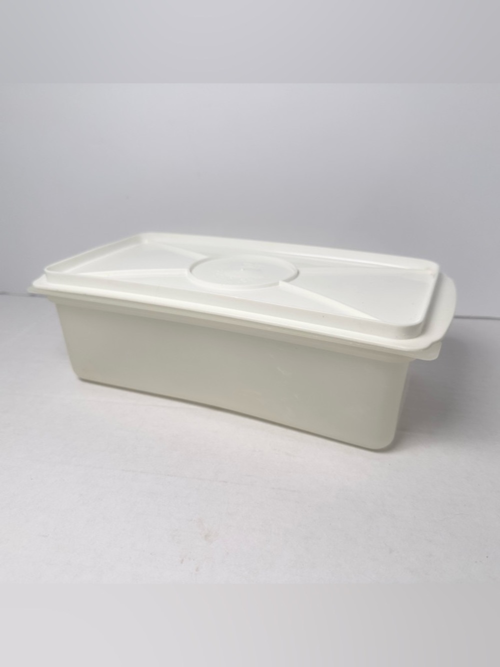 Vintage 60s/70s-Eagle Super Seal Storage Container USA-Rectangle White-EUC